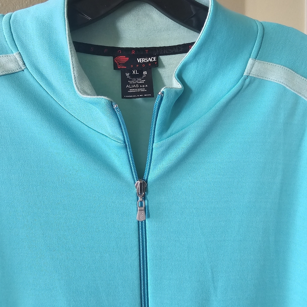 Versace Sport Turquoise Full-Zip Jacket XL - Picture 5 of 12